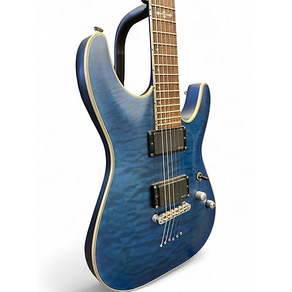 Used Schecter Guitar Research C1 Platinum Trans Blue Solid Body Electric Guitar