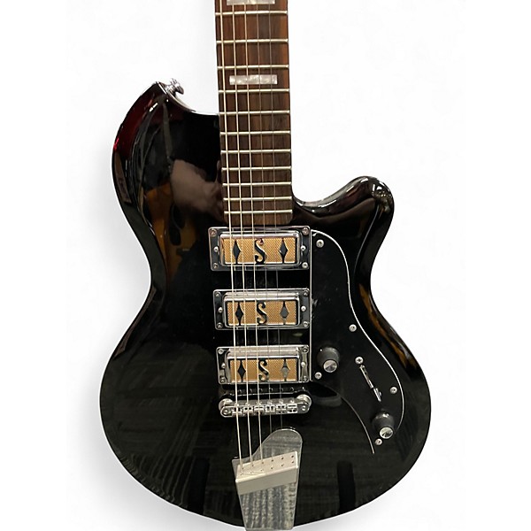 Used Supro 2030BM Hampton Black Solid Body Electric Guitar