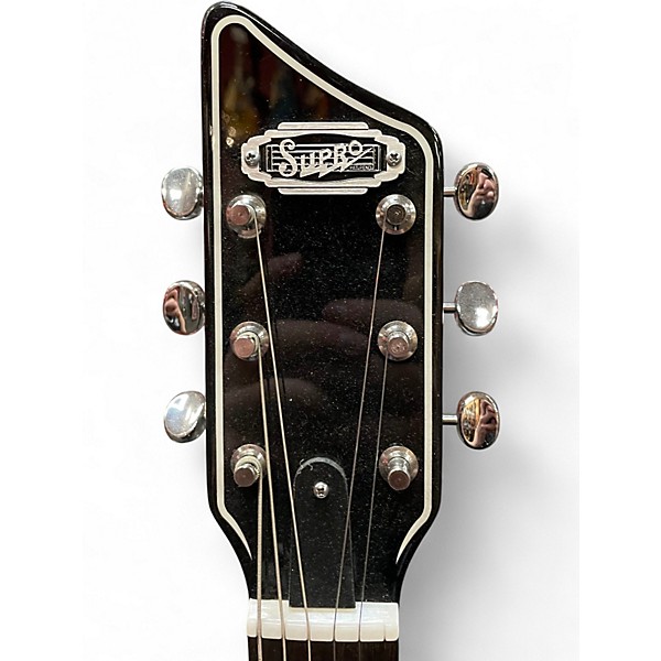 Used Supro 2030BM Hampton Black Solid Body Electric Guitar