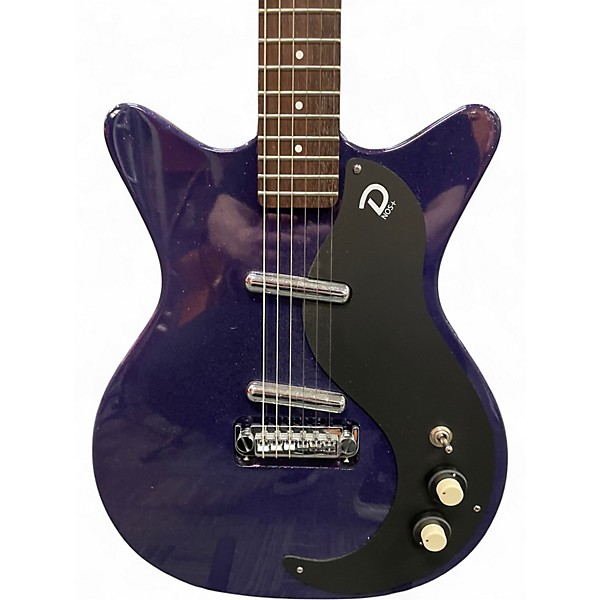 Used Danelectro 59 NOS+ BLACKOUT Purple Sparkle Solid Body Electric Guitar
