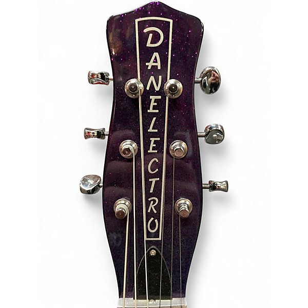 Used Danelectro 59 NOS+ BLACKOUT Purple Sparkle Solid Body Electric Guitar