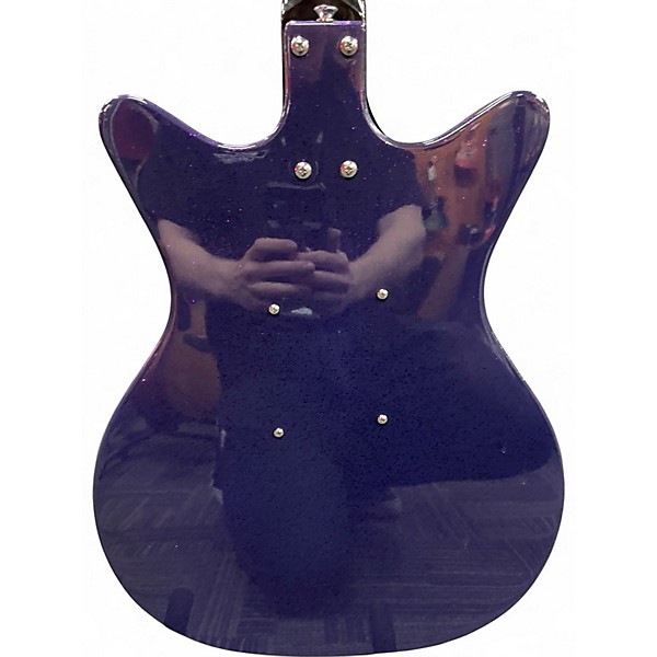 Used Danelectro 59 NOS+ BLACKOUT Purple Sparkle Solid Body Electric Guitar