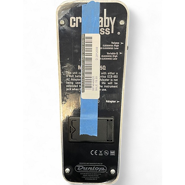 Used Dunlop 105Q Cry Baby Bass Wah Bass Effect Pedal