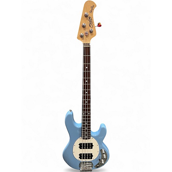 Used Sterling by Music Man Sub 4 Blue Electric Bass Guitar