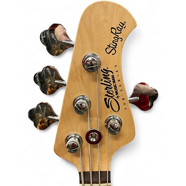 Used Sterling by Music Man Sub 4 Blue Electric Bass Guitar