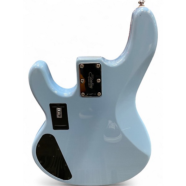 Used Sterling by Music Man Sub 4 Blue Electric Bass Guitar