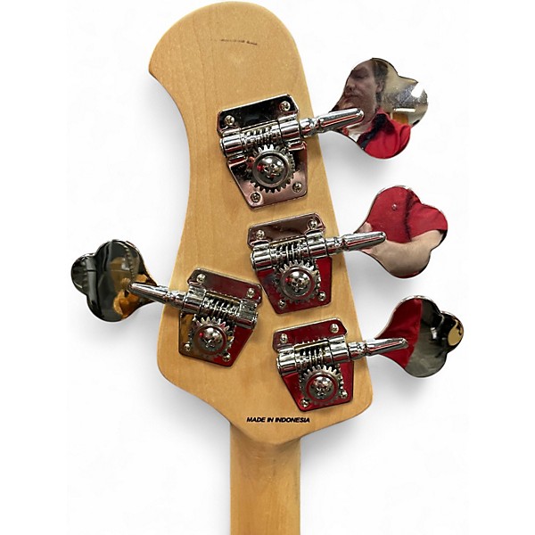 Used Sterling by Music Man Sub 4 Blue Electric Bass Guitar