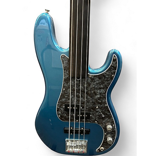 Used Fender Tony Franklin Signature Fretless Precision Bass Lake Placid Blue Electric Bass Guitar