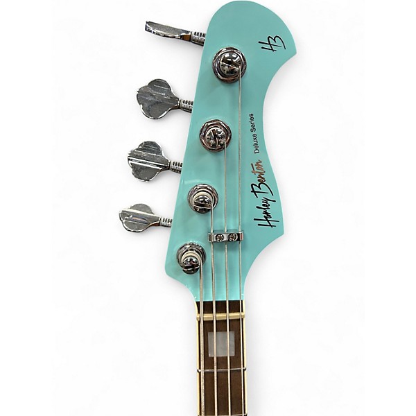 Used Harley Benton deluxe p bass Sonic Blue Electric Bass Guitar