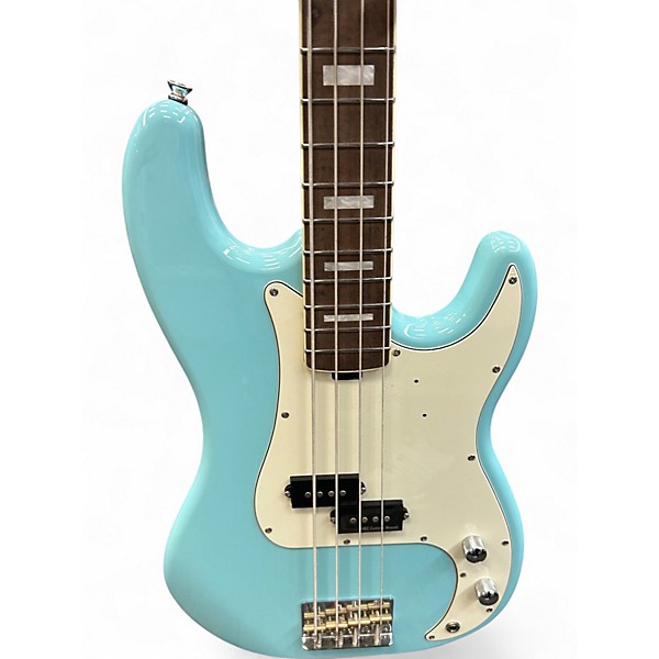 Used Harley Benton deluxe p bass Sonic Blue Electric Bass Guitar