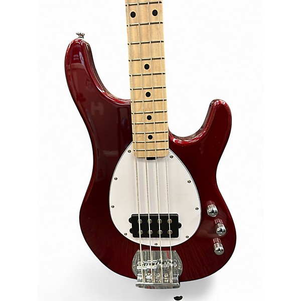 Used Sterling by Music Man Sub 4  Red Metallic Electric Bass Guitar