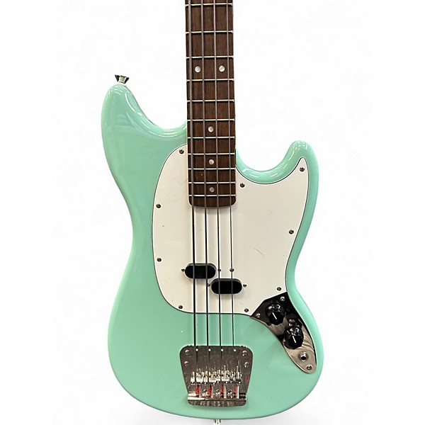 Used Squier Vintage Modified Mustang Bass Seafoam Green Electric Bass Guitar