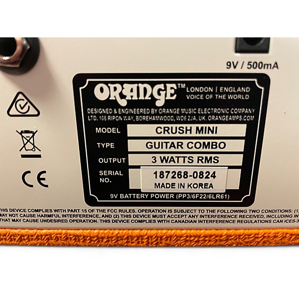Used Orange Amplifiers EAN13 CRUSH MINI Battery Powered Amp