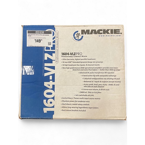 Used Mackie 1604VLZ PRO Unpowered Mixer