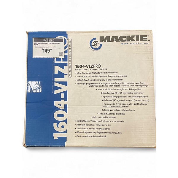 Used Mackie 1604VLZ PRO Unpowered Mixer