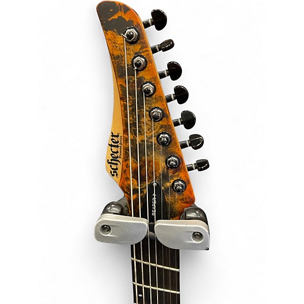 Used Schecter Guitar Research  Research Reaper-7 MS 7-String Multi-scale infernoburst Solid Body Electric Guitar
