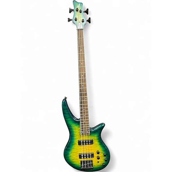 Used Jackson x series spectra amber blue burst Electric Bass Guitar