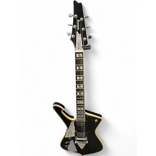 Used Ibanez PS120L PAUL STANLEY ICEMAN LEFT HANDED Black Solid Body Electric Guitar