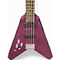 Used HardLuck Kings COBRA V BASS LEFT HANDED Purple Electric Bass Guitar