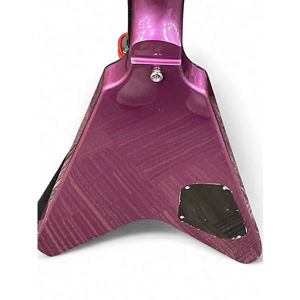 Used HardLuck Kings COBRA V BASS LEFT HANDED Purple Electric Bass Guitar