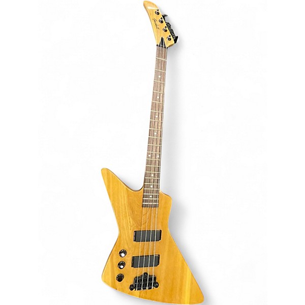 Used Gaskell EXPLORER BASS LEFT HANDED Natural Electric Bass Guitar