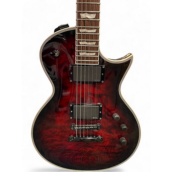 Used ESP E-II Eclipse RED TIGER BURST Solid Body Electric Guitar