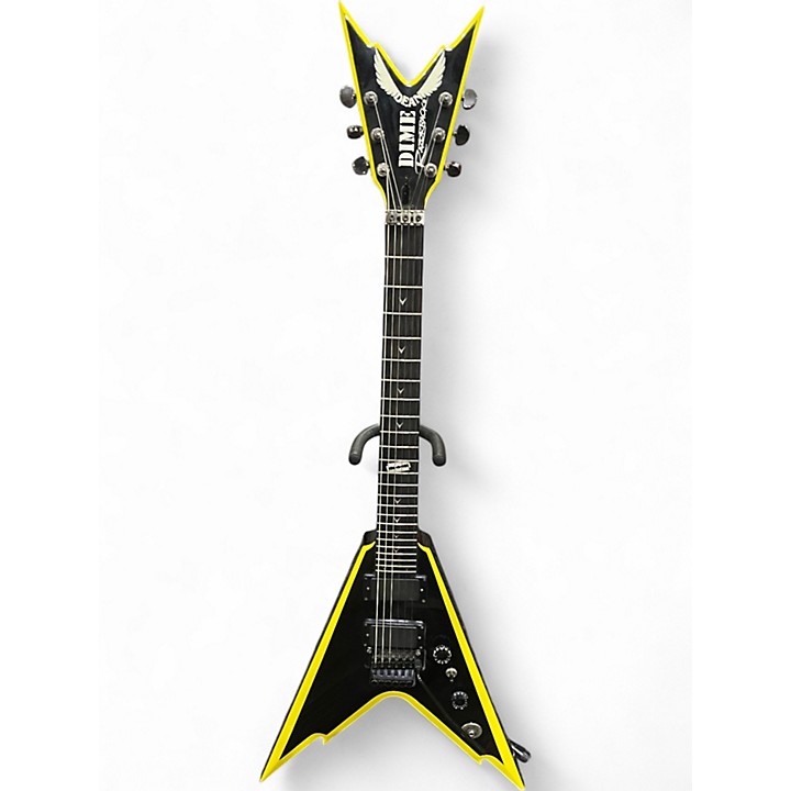 Used Dean Dime Razorback V Black and Yellow Solid Body Electric