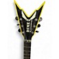 Used Dean Dime Razorback V Black and Yellow Solid Body Electric Guitar