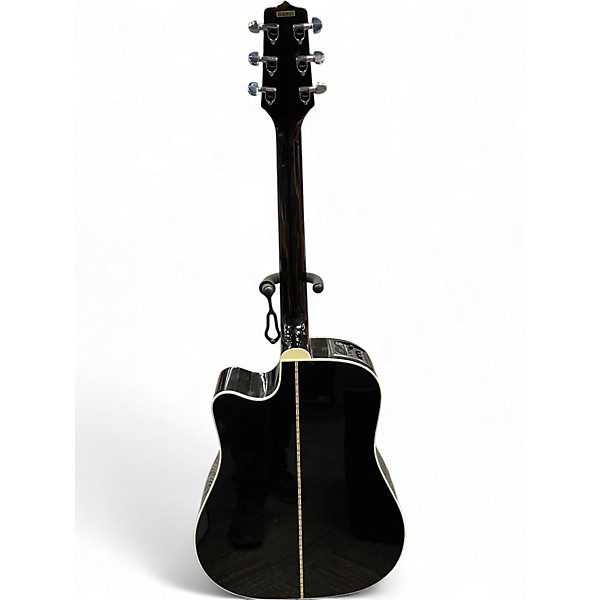 Used Takamine EF341C Black Acoustic Electric Guitar