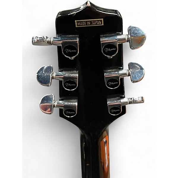 Used Takamine EF341C Black Acoustic Electric Guitar