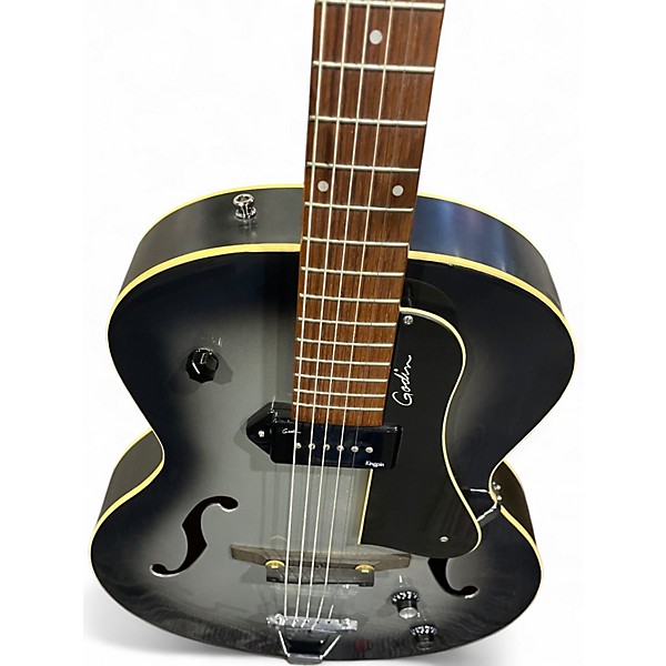 Used Godin 5th Avenue Kingpin P90 Silver Burst Hollow Body Electric Guitar