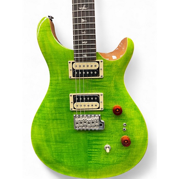 Used PRS SE Custom 24 green Solid Body Electric Guitar