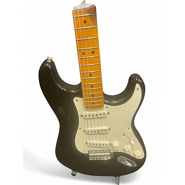 Vintage 1986 Fender Standard Stratocaster Black Solid Body Electric Guitar