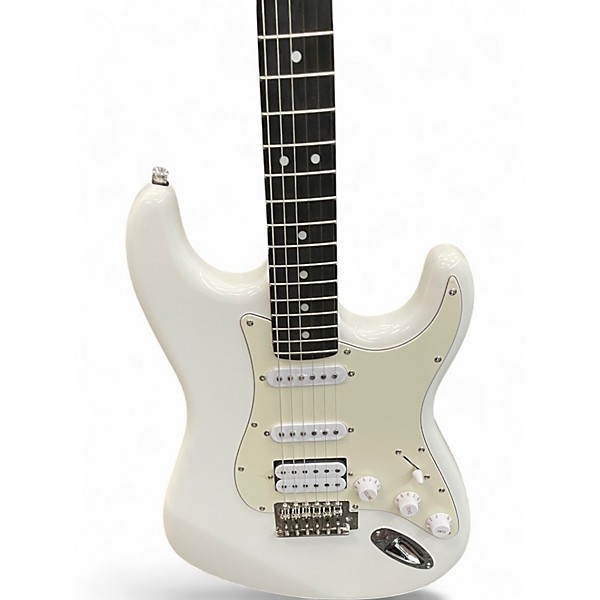 Used Donner SEEKER Alpine White Solid Body Electric Guitar