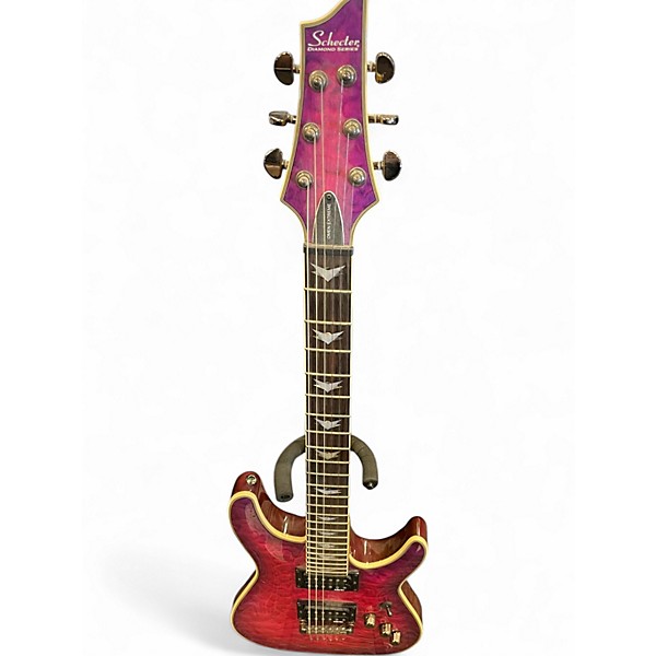 Used Schecter Guitar Research Omen Extreme 6 Purple Solid Body Electric Guitar
