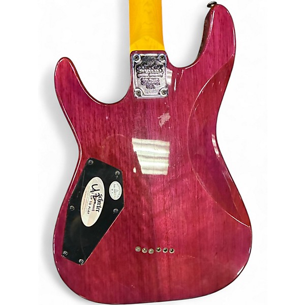 Used Schecter Guitar Research Omen Extreme 6 Purple Solid Body Electric Guitar