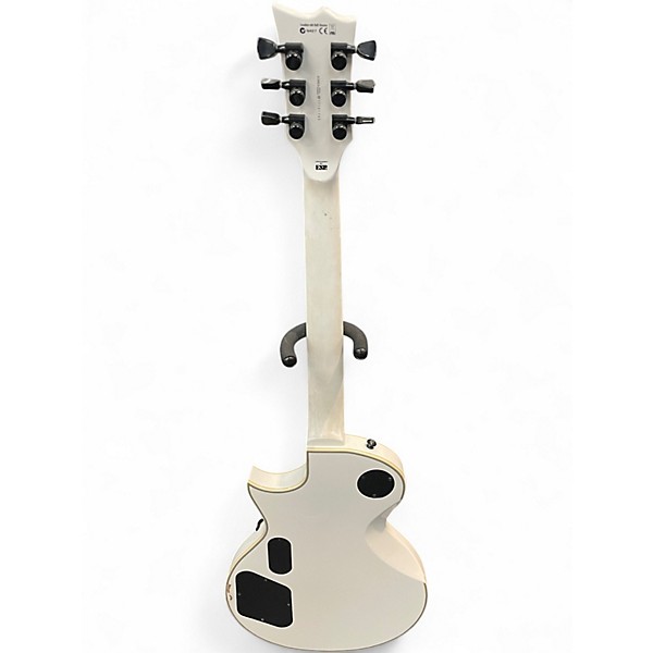 Used Ltd LTD James Hetfield Signature Iron Cross Black and White Solid Body Electric Guitar