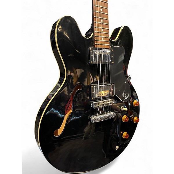 Used Epiphone Dot Ebony Hollow Body Electric Guitar