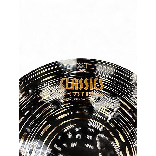 Used MEINL 16in CLASSICS CUSTOM THIN DARK Cymbal