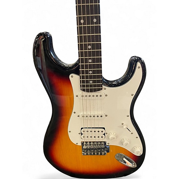 Used Donner Standard Series Stratocaster Sunburst Solid Body Electric Guitar