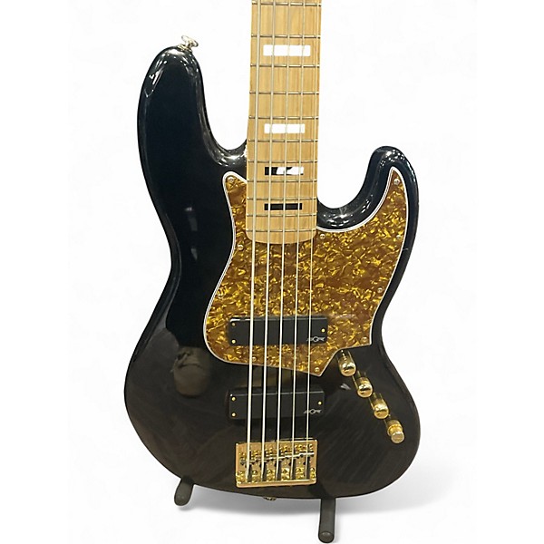 Used Squier Jazz Bass Deluxe Black Electric Bass Guitar