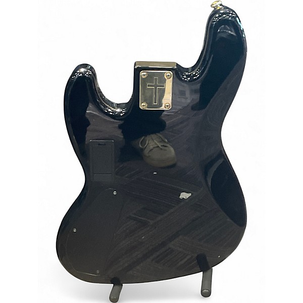 Used Squier Jazz Bass Deluxe Black Electric Bass Guitar
