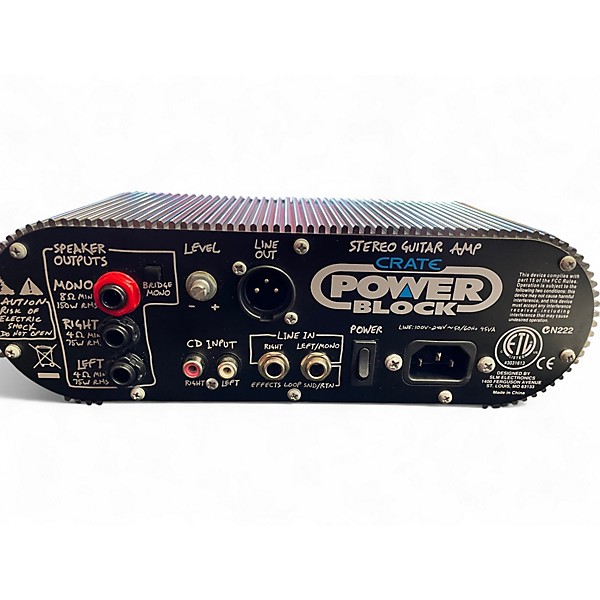 Used Crate POWER BLOCK Solid State Guitar Amp Head