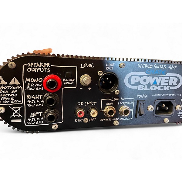 Used Crate POWER BLOCK Solid State Guitar Amp Head