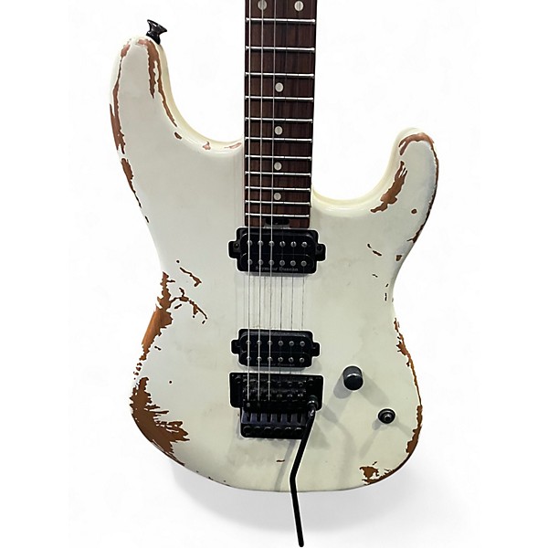 Used Charvel Pro Mod Relic San Dimas Style 1 HH FR White Solid Body Electric Guitar