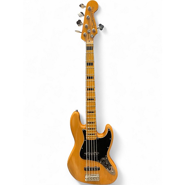 Used Squier Vintage Modified Jazz Bass V Natural Electric Bass Guitar