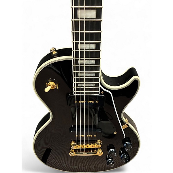 Used Epiphone LES PAUL CUSTOM P90 Ebony Solid Body Electric Guitar