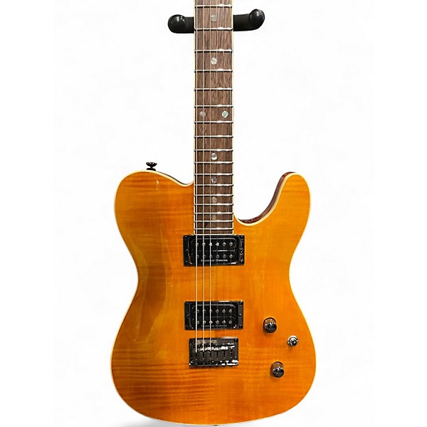 Used Fender Special Edition Custom Telecaster FMT HH Amber Solid Body Electric Guitar