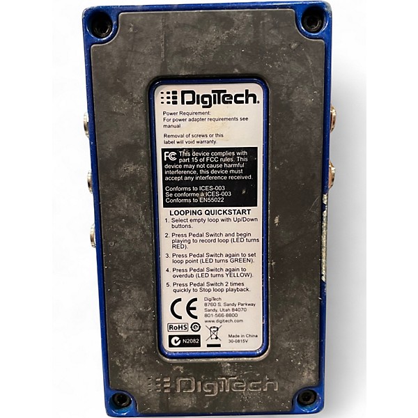 Used DigiTech JML2 JamMan Stereo Looper and Phrase Sampler Pedal