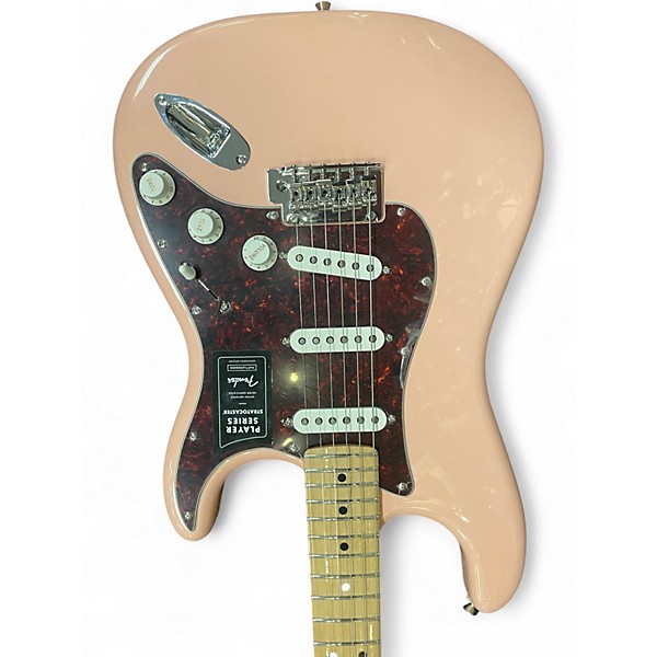 Used Fender Limited Edition Player Stratocaster Shell Pink Solid Body Electric Guitar